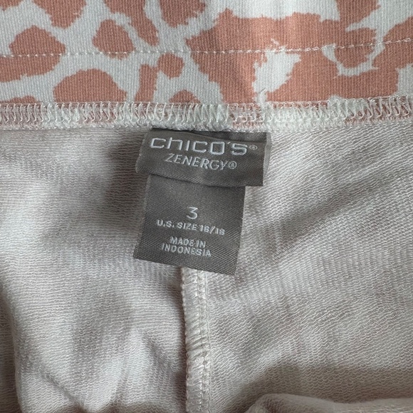 Chico's Zenergy Pink White Cheetah Animal Print Joggers - Picture 4 of 9